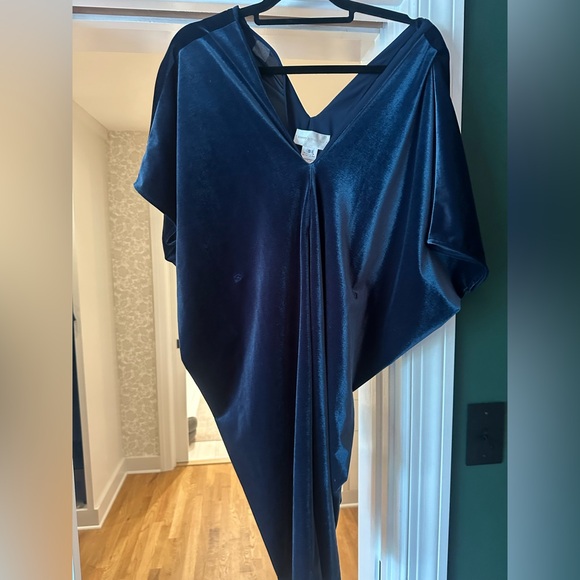 Corey Lynn Calter Anthropologie Blue Velvet Dress - Picture 3 of 7